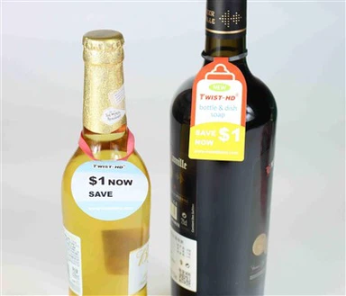 Kohandatud trükitud pudelikaela sildid