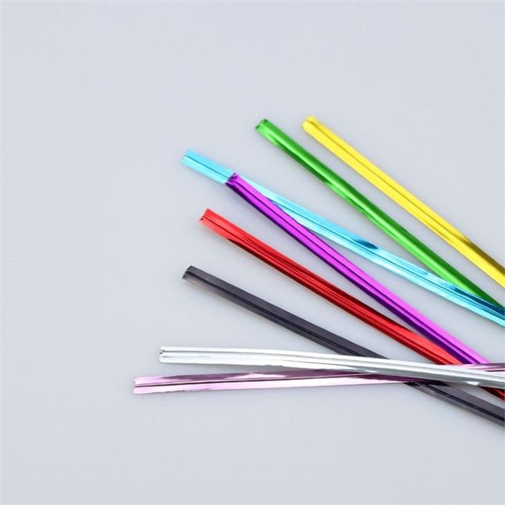Colourful Binding Surface Wrapping Wire Bread Bags Sealing PET Twist Ties For Bakery