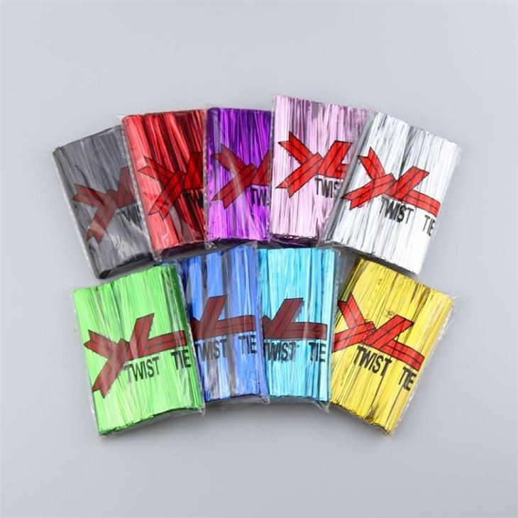 Colourful Binding Surface Wrapping Wire Bread Bags Sealing PET Twist Ties For Bakery